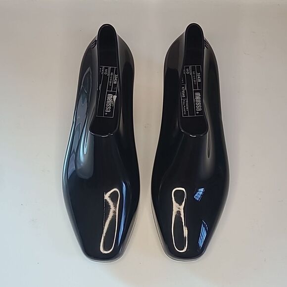 Melissa Mid Espuma Soft Plastic Black with Round Pink Heels Size 6 EU 37 - Picture 4 of 13